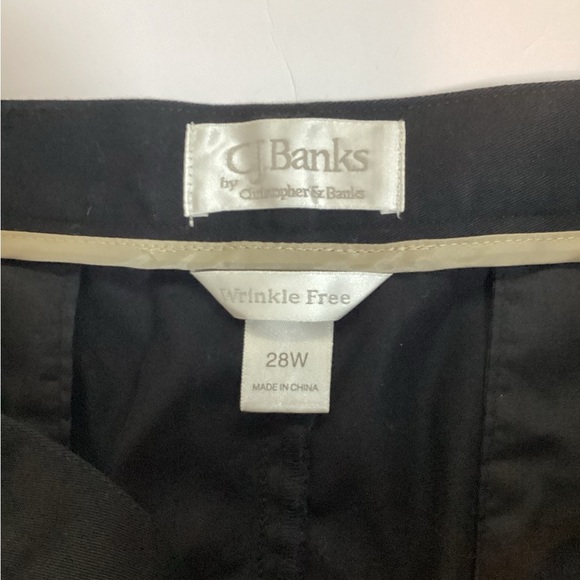 CJ Banks Classic Black Straight Leg Pants, Plus Size 28W - Picture 5 of 7